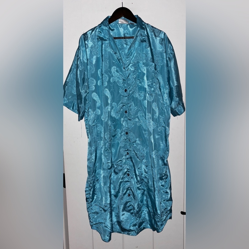 Vintage E.J.C Intimate Satin Sleep Shirt Nightgown‎ Women One Size Rest Lounge
